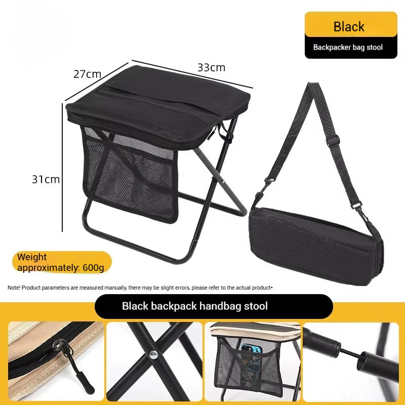 Foldable Backpack Stool Portable Folding Stool with Carry Bag Lightweight Mini Easy Carry Outdoor Chair for Travel for Travel 의자