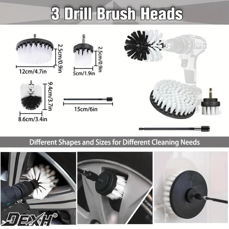 28-Piece Car Detailing Kit Car Detailing Dust Brush Set Auto Detailing Drill Brush Set Car Detailing Brushes Car Accessories Car Detailing Tool Kit Suitable for Interior Exterior Wheels Windshieldcar Wash Accessories