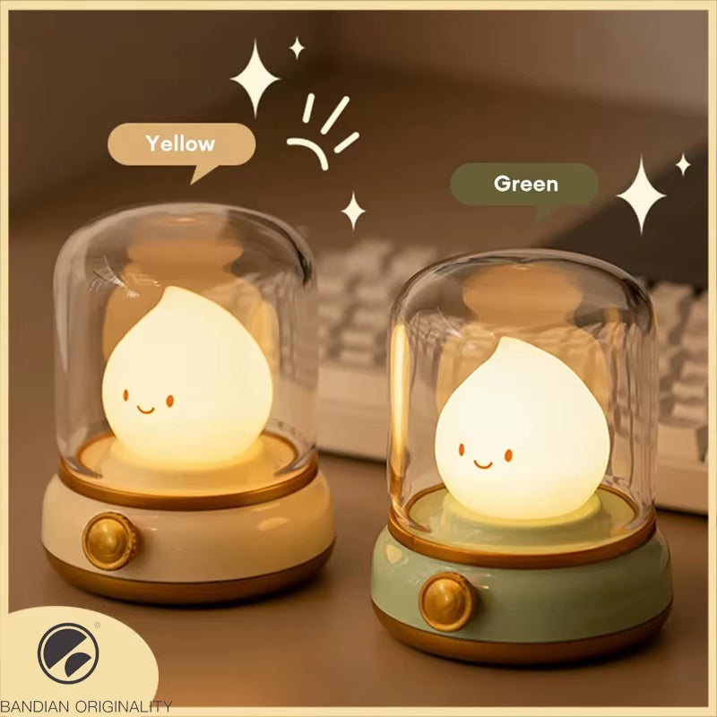 Mini Desktop LED Cute Night Lamp Creative USB Rechargeable Portable Cartoon Table Lamp for Coffee Bar Home Decor Hotel Bedroom