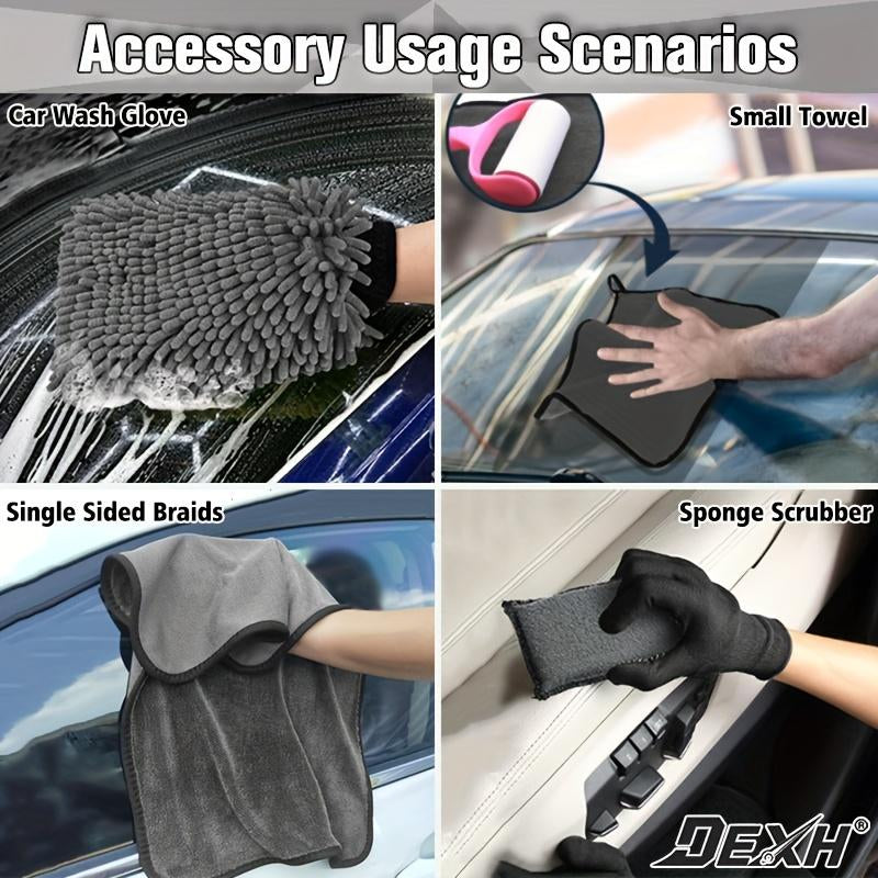 28-Piece Car Detailing Kit Car Detailing Dust Brush Set Auto Detailing Drill Brush Set Car Detailing Brushes Car Accessories Car Detailing Tool Kit Suitable for Interior Exterior Wheels Windshieldcar Wash Accessories