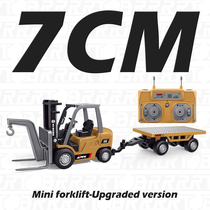 BRRRRT 1/64 Mini Forklift Toy,Remote Control Excavator and Dump Truck Full Proportion Toy Set with Lights and Sounds for Adults Kids Boys and Girls RC Construction Vehicles