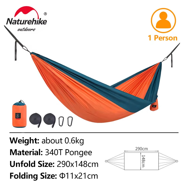Hammock Ultralight 2 Person Hammock Tear Resistance Hanging Bed Portable Hunting Hammock Sleeping Swing Hammock