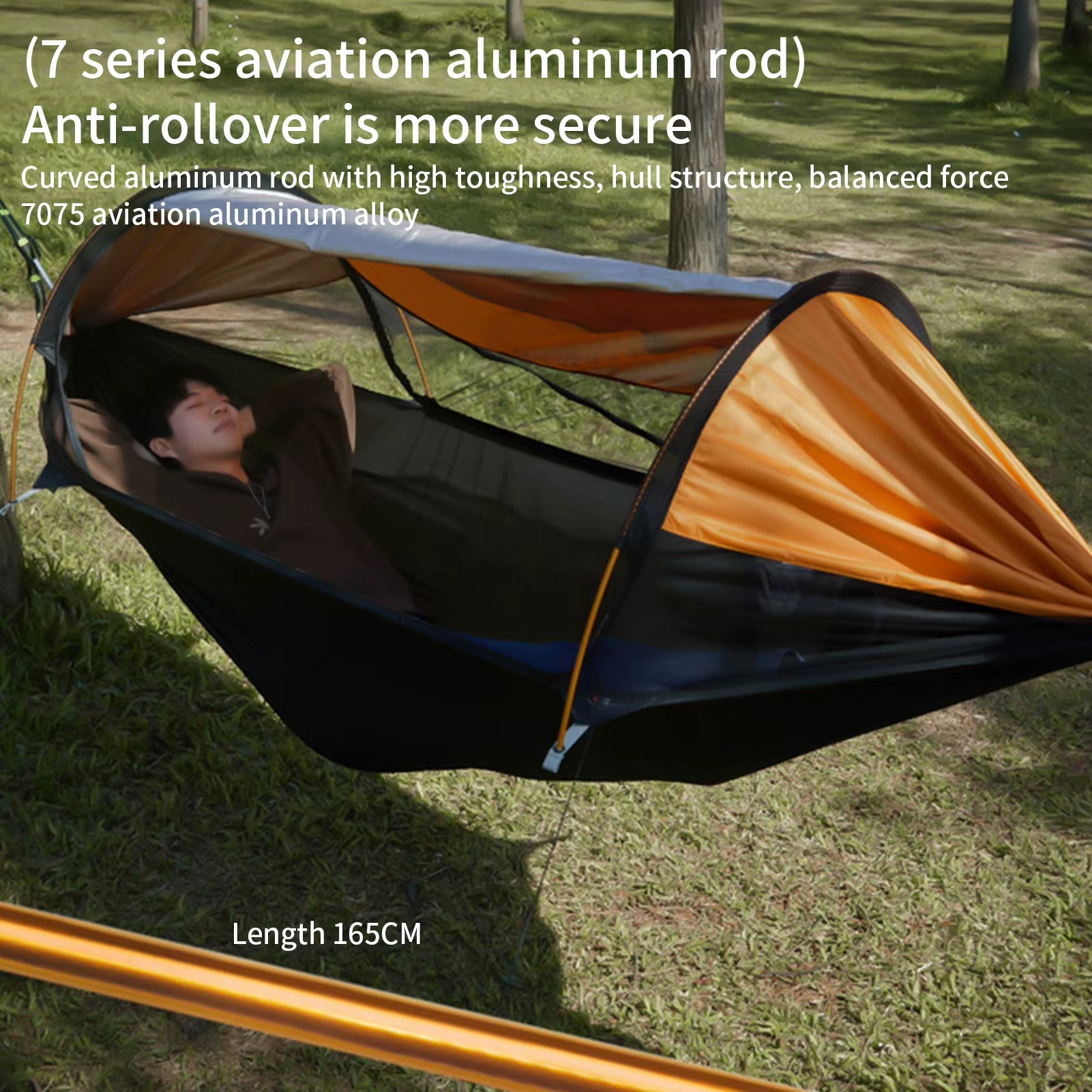 Outdoor Sunshade Hammock Anti-Rollover Swing Hammock Mosquito Cmping Hammock Tent for Kids Adults Car Travel Camping Accessories