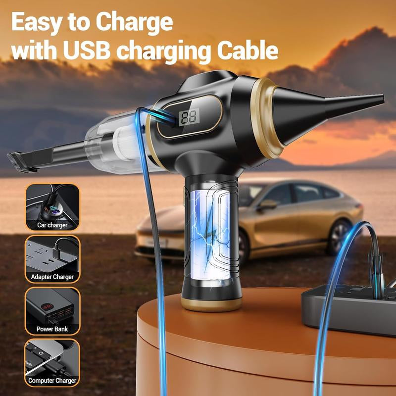Belibuy Handheld Cordless Car Vacuum Cleaner,19000Pa Powerful, 6-In-1 Portable Vacuumcleaner with Smart Display, Suitable for Carhome, Office, Pet Portable High Portablecordless Cleaning Machine.The Best Gift for Dad.Interior Detailing Kit