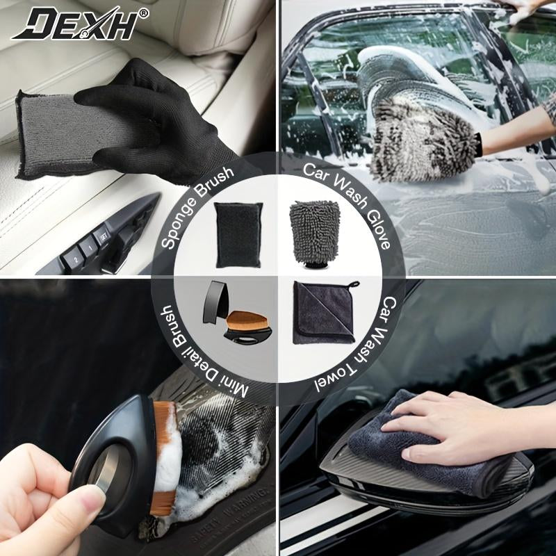 28-Piece Car Detailing Kit Car Detailing Dust Brush Set Auto Detailing Drill Brush Set Car Detailing Brushes Car Accessories Car Detailing Tool Kit Suitable for Interior Exterior Wheels Windshieldcar Wash Accessories